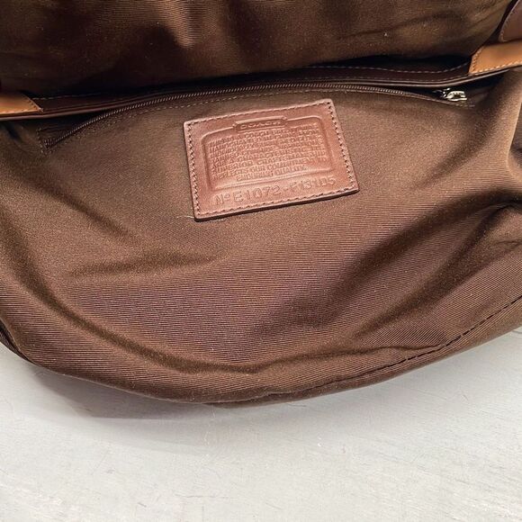 Coach Shoulder Bag Small Bamboo Tan Soho Flap Bag Leather Hobo W COA - Picture 5 of 13